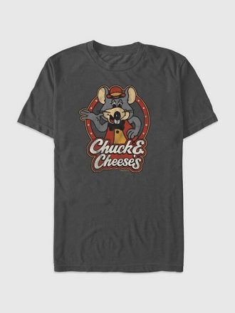Tricou grafic Chuck E Cheese cu logo retro