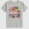 Tricou grafic cu mânecă scurtă Marvel Avengers Doodle pentru copil mic