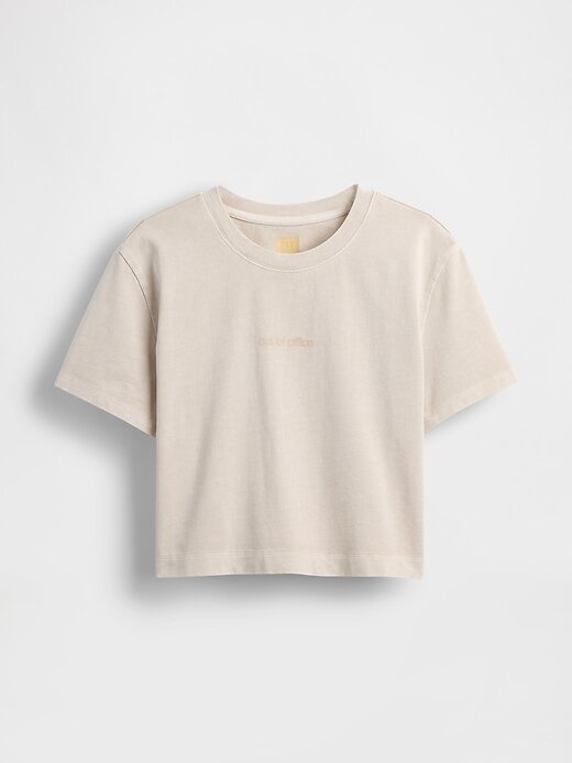 Tricou grafic Gap × BÉIS din bumbac organic VintageSoft Crop Tricou grafic Gap × BÉIS din bumbac organic VintageSoft Crop