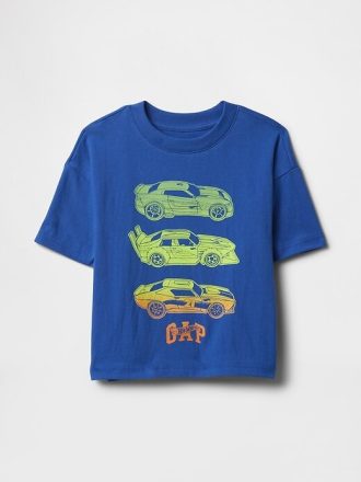 Tricou grafic Hot Wheels supradimensionat pentru bebeluși și copii mici