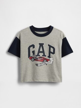 Tricou grafic Hot Wheels supradimensionat pentru bebeluși și copii mici