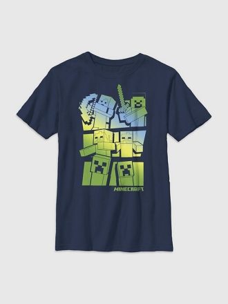 Tricou grafic Minecraft Steve și Alex VS Mobs pentru copii