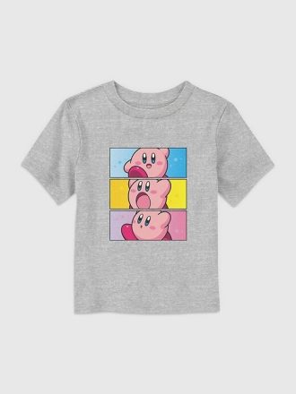 Tricou grafic Nintendo Kirby Panels pentru copil mic