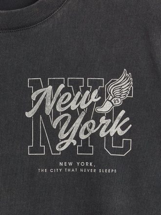 Tricou grafic NYC relaxat