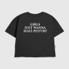 Tricou grafic pentru copii, fete, doar vor face istorie