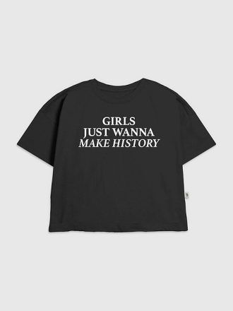 Tricou grafic pentru copii, fete, doar vor face istorie