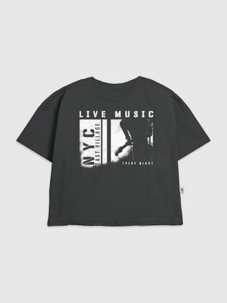 Tricou grafic pentru iubitor de muzică din New York pentru copii