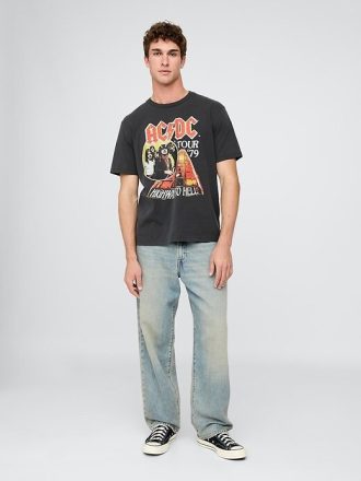 Tricou grafic relaxat AC/DC 1979 Tour