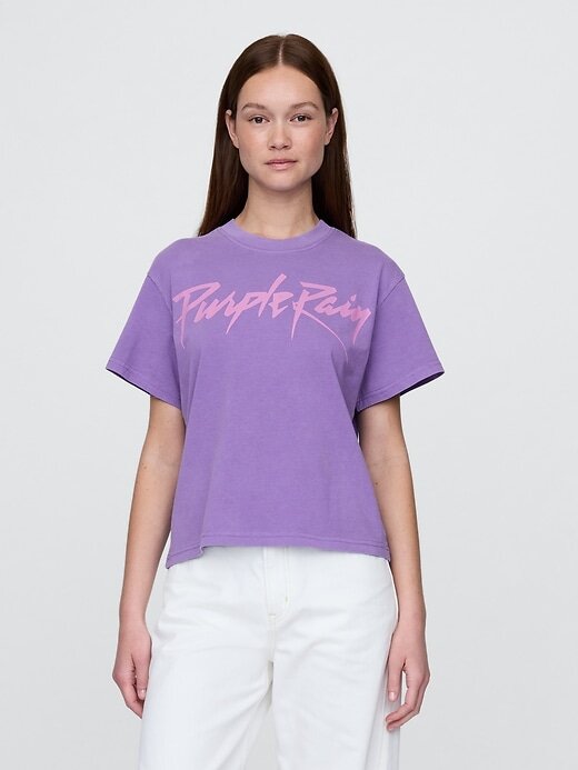 Tricou grafic relaxat Purple Rain Tricou grafic relaxat Purple Rain