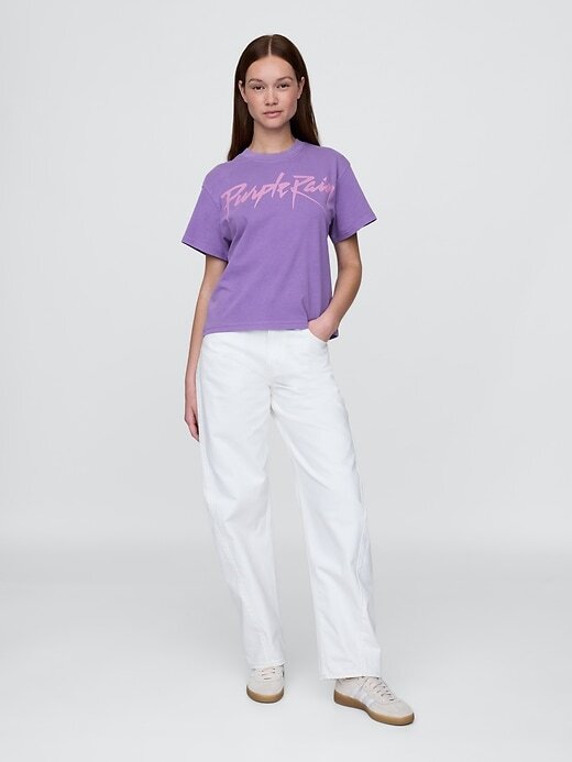 Tricou grafic relaxat Purple Rain Tricou grafic relaxat Purple Rain
