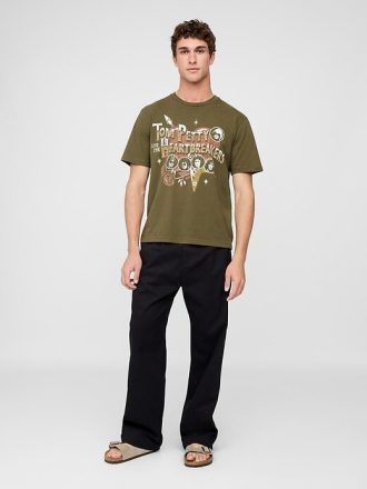 Tricou grafic relaxat Tom Petty și The Heartbreakers