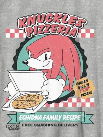 Tricou grafic Sonic The Hedgehog Knuckles Pizza pentru copii