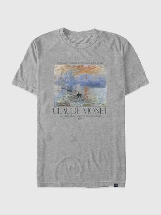 Tricou grafic supradimensionat Monet Sunrise
