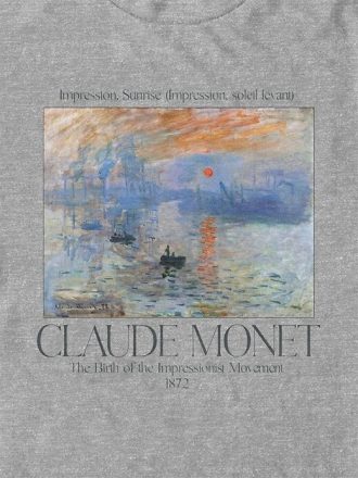 Tricou grafic supradimensionat Monet Sunrise