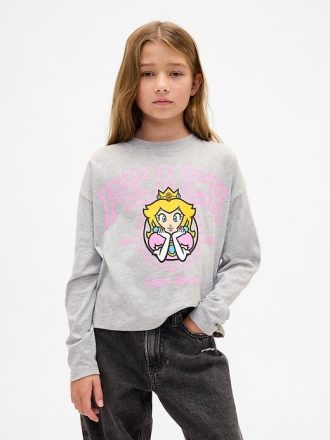 Tricou grafic supradimensionat Super Mario pentru copii