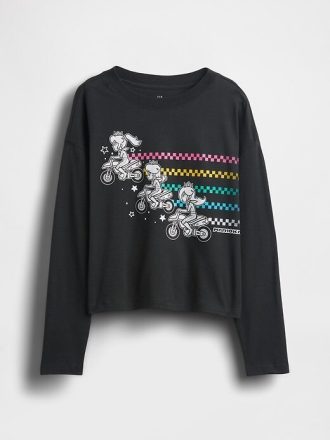 Tricou grafic supradimensionat Super Mario pentru copii