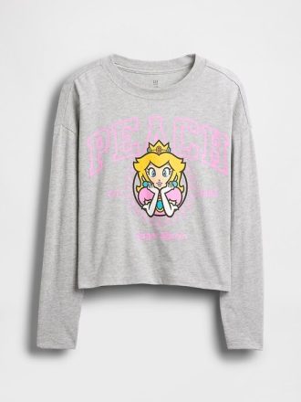 Tricou grafic supradimensionat Super Mario pentru copii