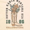 Tricou grafic Yellowstone Flower Boot Cowboy