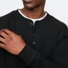 Tricou Henley din tricot dublu Tricou Henley din tricot dublu