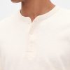 Tricou Henley din tricot dublu Tricou Henley din tricot dublu