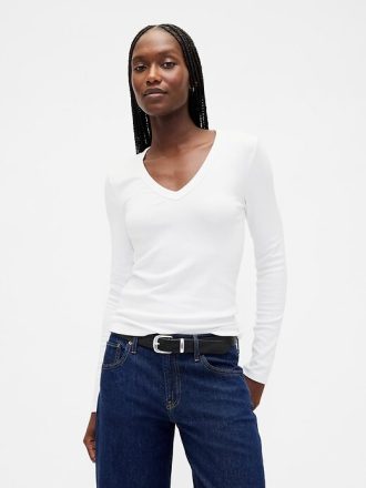 Tricou mic mic cu decolteu în V modern