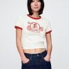Tricou mic mic din jerseu de bumbac Tricou mic mic din jerseu de bumbac