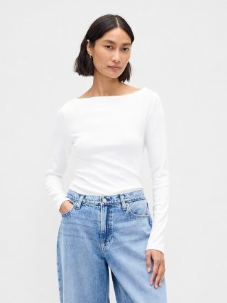 Tricou modern Boatneck
