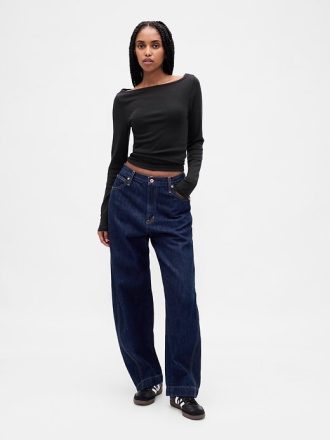 Tricou modern Boatneck