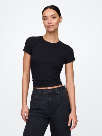 Tricou modern cu coaste