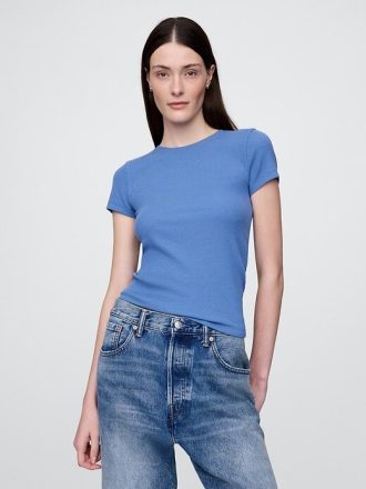 Tricou modern cu coaste