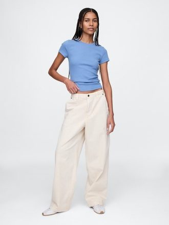 Tricou modern cu coaste