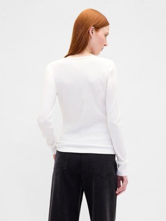 Tricou modern Rib Henley