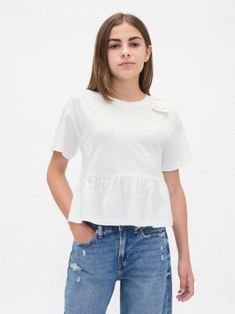 Tricou pentru copii Bow Peplum