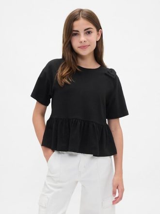 Tricou pentru copii Bow Peplum Tricou pentru copii Bow Peplum