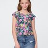 Tricou pentru copii cu gât pătrat Tricou pentru copii cu gât pătrat