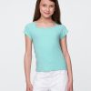 Tricou pentru copii cu gât pătrat Tricou pentru copii cu gât pătrat