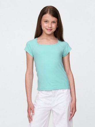 Tricou pentru copii cu gât pătrat