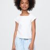 Tricou pentru copii cu gât pătrat Tricou pentru copii cu gât pătrat