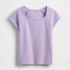 Tricou pentru copii cu gât pătrat Tricou pentru copii cu gât pătrat