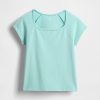 Tricou pentru copii cu gât pătrat Tricou pentru copii cu gât pătrat