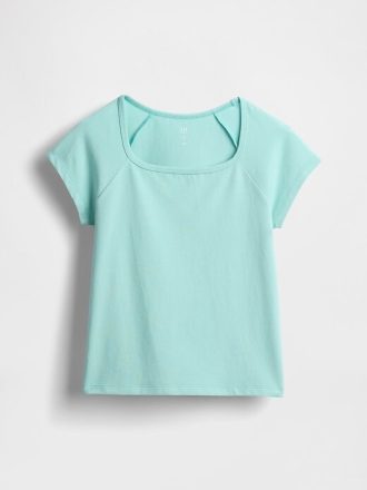 Tricou pentru copii cu gât pătrat