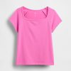 Tricou pentru copii cu gât pătrat Tricou pentru copii cu gât pătrat