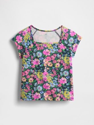 Tricou pentru copii cu gât pătrat