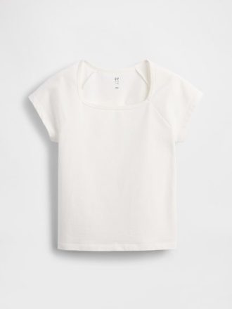 Tricou pentru copii cu gât pătrat