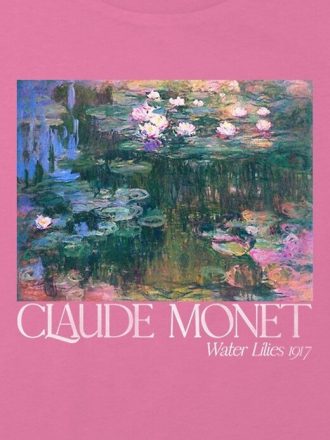 Tricou pentru copii Monet Garden Painting Graphic Boxy Crop
