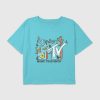 Tricou pentru copii MTV Butterflies Graphic Boxy Crop