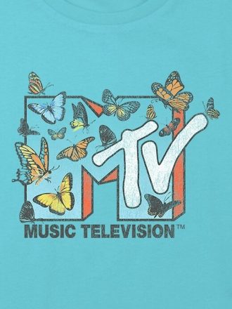 Tricou pentru copii MTV Butterflies Graphic Boxy Crop