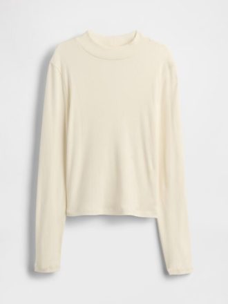 Tricou pentru copii Rib Mockneck