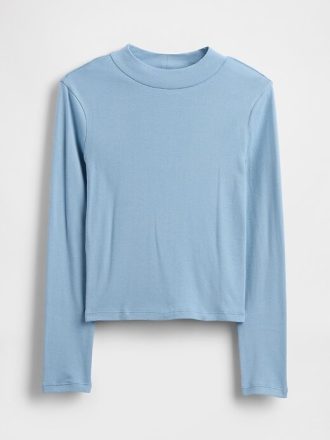 Tricou pentru copii Rib Mockneck