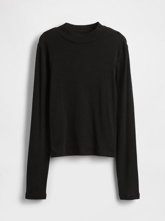 Tricou pentru copii Rib Mockneck